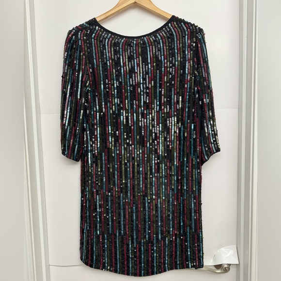 Anthro Velvet Graham & Spencer Black Sequin Tunic Dress NWOT - Picture 7 of 11